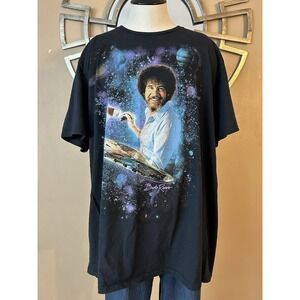 Bob Ross‎ Artist Outer Space T Shirt Men's 2XL Black